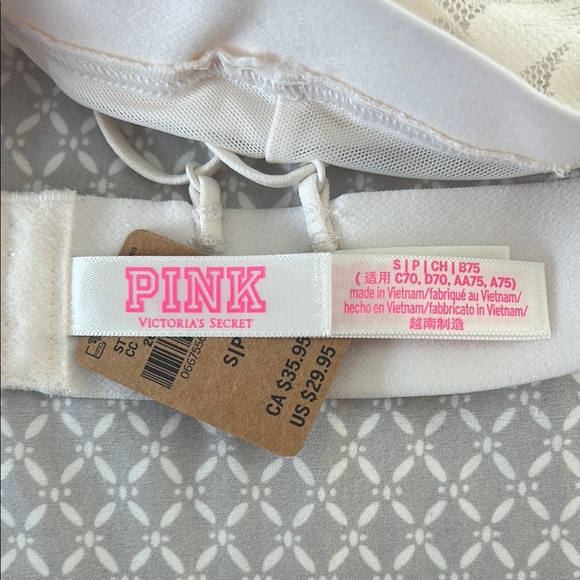 PINK Victoria's Secret White Lace Bralette - Picture 2 of 3